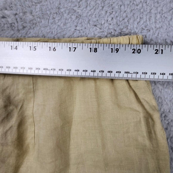 Linen 3 Pc Set Floral Eyelet Jacket Shell Pant Womens 5XL Tan Lagenlook Boho VTG - Picture 12 of 14